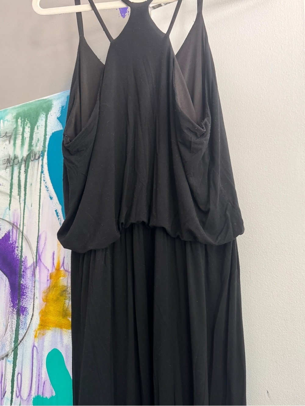 Paper Moon Black Strappy Back Maxi Dress Lined Size XXL - Picture 7 of 12